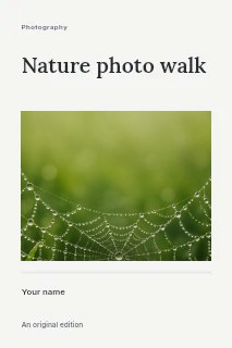 Dew-covered spider web in grass in Nature photo walk · Title & photograph