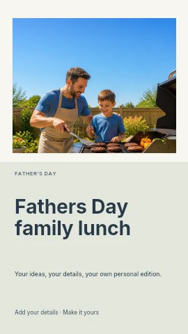 Fathers Day family lunch instagram story template