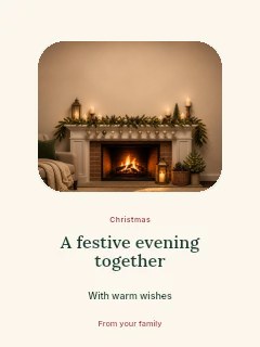 Christmas dinner and dance photo layout poster template · Picture window