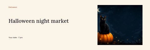 Halloween night market banner template