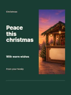 Christmas chapel gathering photo layout poster template · Split portrait