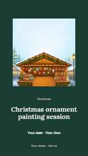Christmas ornament painting session instagram story template · Picture window
