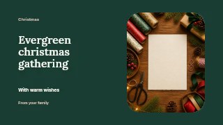 Evergreen Christmas gathering youtube thumbnail template · Horizontal photo dialogue