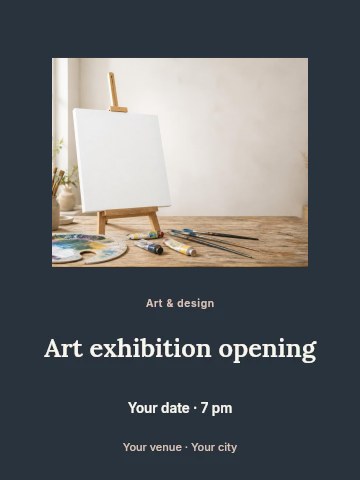 Art exhibition opening invitation template
