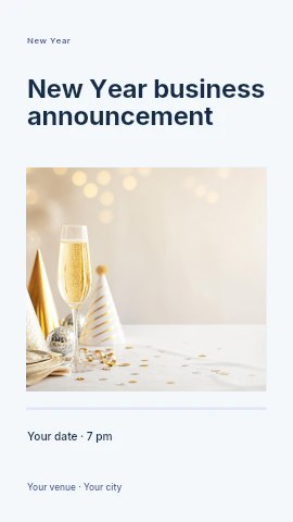 New Year business announcement instagram story template