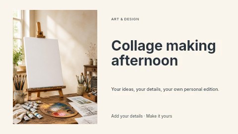 Collage making afternoon youtube thumbnail template