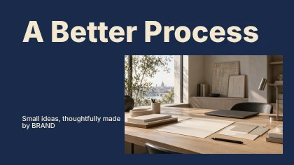 A Better Process · Typographic presentation cover template
