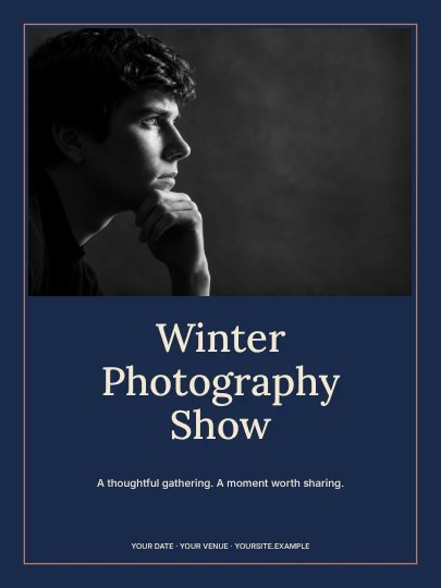 Winter Photography Show · Frame poster template