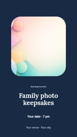 Soft Pastel Geometric Shapes Background in Family photo keepsakes instagram story template