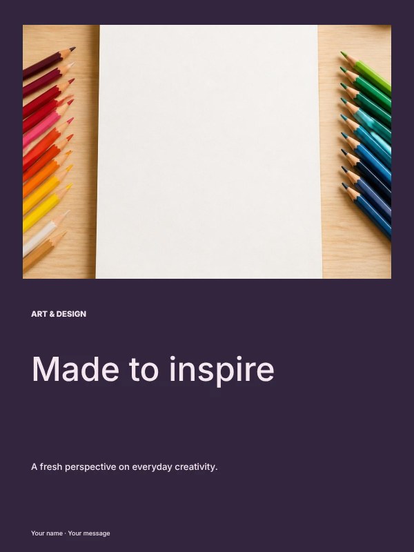 Creative photo showcase