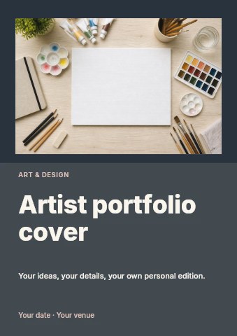 Artist portfolio cover flyer template
