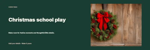 Christmas school play banner template