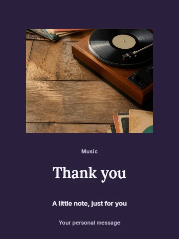 Band album release greeting card template