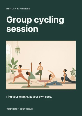 Group cycling session flyer template