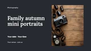 Family autumn mini portraits youtube thumbnail template · Horizontal photo dialogue