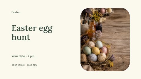 Easter egg hunt banner template