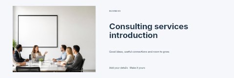 Consulting services introduction banner template