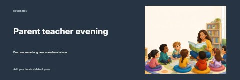 Parent teacher evening banner template