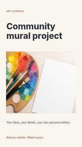 Community mural project instagram story template