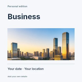 Business social media post template · Title & photograph