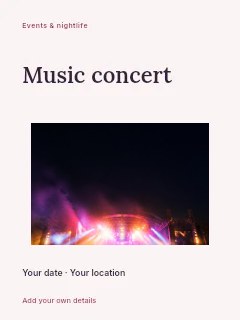 Crowd at Night Music Festival Stage in Music concert · Modern programme