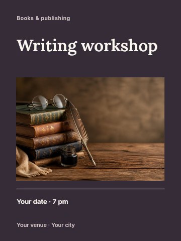 Writing workshop poster template