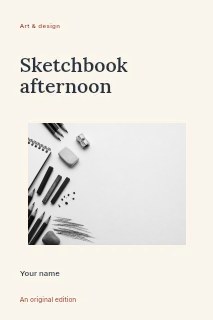 Sketchbook afternoon book cover template · Modern programme