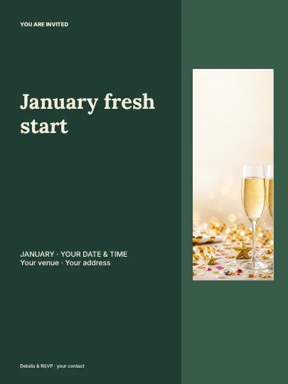 January fresh start · Editorial