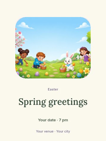 Spring greetings poster template