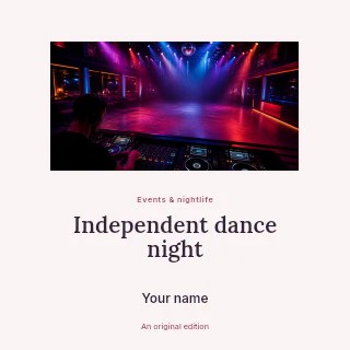 Independent dance night podcast cover template · Picture window