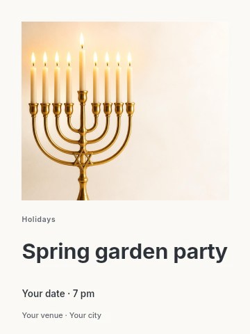 Spring garden party invitation template