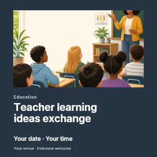 Teacher learning ideas exchange social media post · Gallery editorial