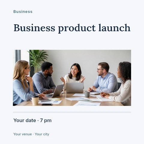 Business product launch social media post template