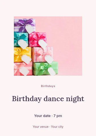 Birthday dance night flyer template