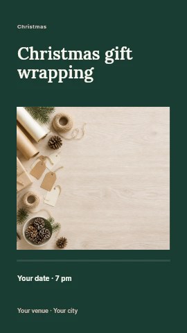 Christmas gift wrapping instagram story template