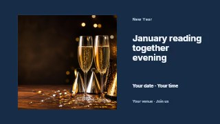 January reading together evening youtube thumbnail template · Horizontal photo dialogue