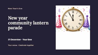 New Year community lantern parade presentation cover template · Horizontal photo dialogue