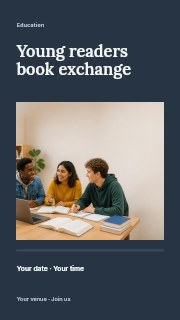 Young readers book exchange instagram story template · Title & photograph
