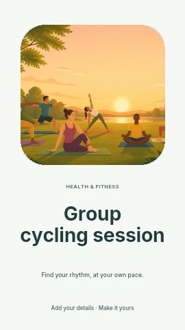 Group cycling session instagram story template