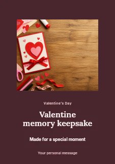 Valentine memory keepsake flyer template · Picture window