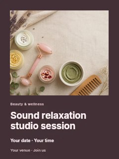 Sound relaxation studio session poster template · Gallery editorial