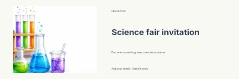 Science fair invitation banner template