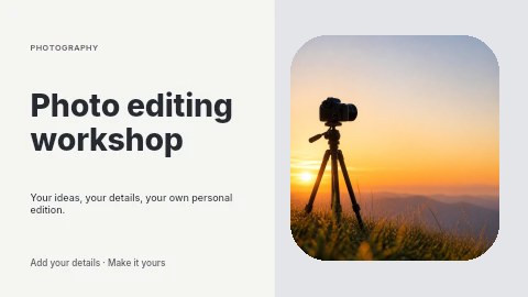 Photo editing workshop youtube thumbnail template