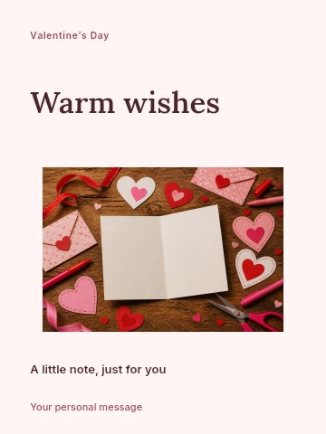 Valentine’s Day baking workshop greeting card template