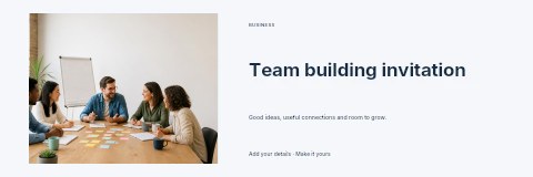 Team building invitation banner template
