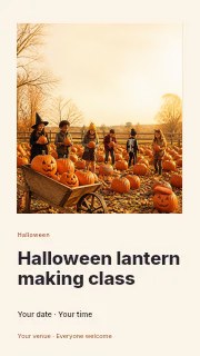 Halloween lantern making class instagram story · Gallery editorial