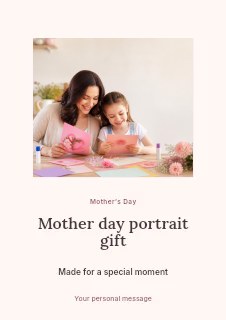 Mother Day portrait gift flyer template · Picture window