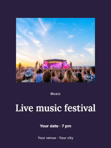 Live music festival poster template