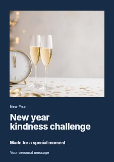 New Year kindness challenge flyer template · Gallery editorial
