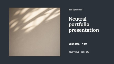 Neutral portfolio presentation banner template